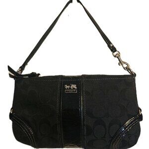 Coach Y2K Mini Black Patent Leather Shoulder Convertable Clutch Bag Vintage